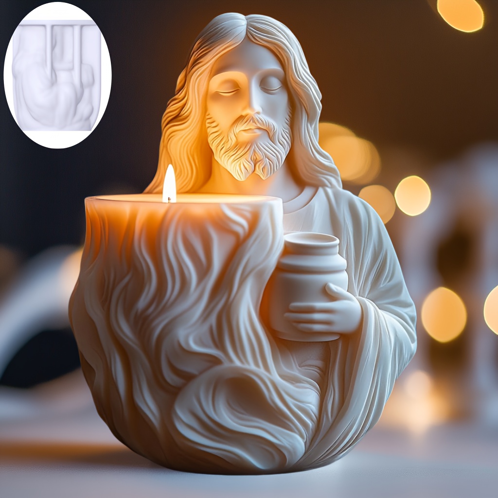Potsticker Mold - Neue Jesus Blumentopf Sukkulenten Harz Silikonform