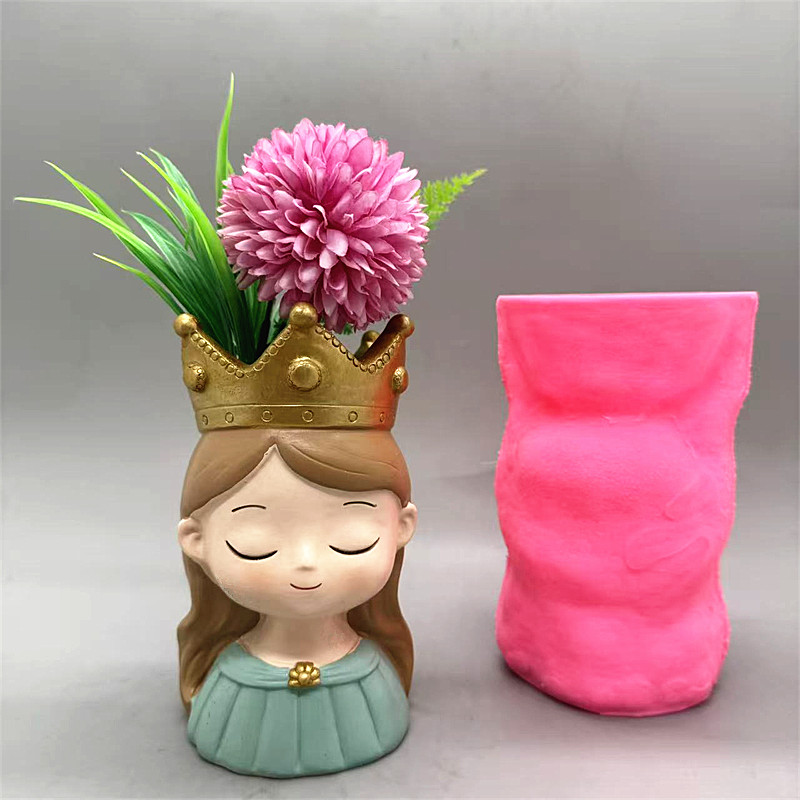 Potsticker Mold - Silikonform Märchenprinzessin Blumentopf DIY zum Herstellen
